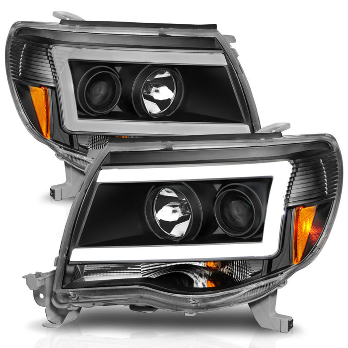ANZO 05-09 Toyota Tacoma Projector Light Bar Style Headlights w/ C Light Bar ANZO