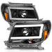 ANZO 05-09 Toyota Tacoma Projector Light Bar Style Headlights w/ C Light Bar ANZO