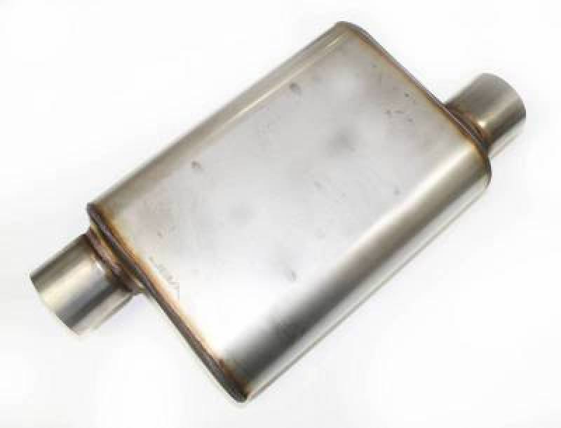 JBA Universal Chambered Style 304SS Muffler 13x9.75x4in 3in Inlet Diameter Offset/Offset JBA
