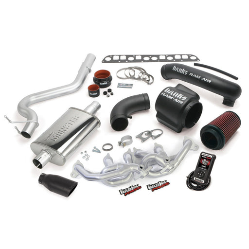 Banks Power 00-03 Jeep 4.0L Wrangler PowerPack System - SS Single Exhaust w/ Black Tip Banks Power