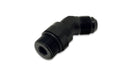 Vibrant -10AN Male to Male -10AN Straight Cut 45 Degree Adapter Fitting - Anodized Black Vibrant