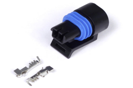 Haltech Delphi 2 Pin GM Style Coolant Temp Connector Black Plug & Pins Haltech