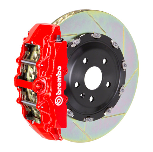 Brembo 03-08 SL500 Front GT BBK 8 Piston Cast 380x34 2pc Rotor Slotted Type1-Red Brembo