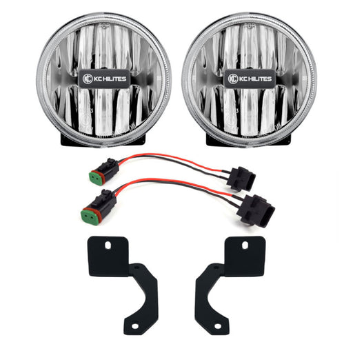 KC HiLiTES 18-23 Jeep JL/JT 4in. Gravity G4 LED Light 10w SAE/ECE Clear Fog Beam (Pair Pack System) KC HiLiTES