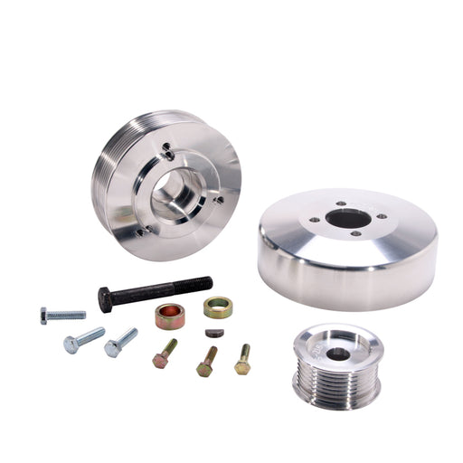 BBK 97-04 Ford F150 Expedition 4.6 5.4 Underdrive Pulley Kit - Lightweight CNC Billet Aluminum (3pc) BBK