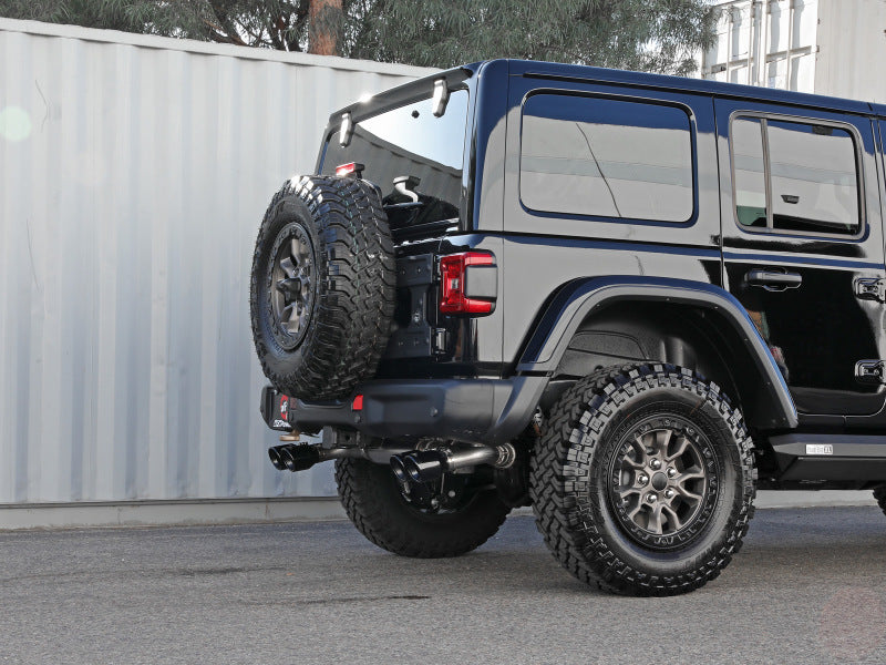 aFe Vulcan Series 2.5in 304SS Cat-Back Exhaust 2021+ Jeep Wrangler 392 6.4L w/ Black Tips aFe