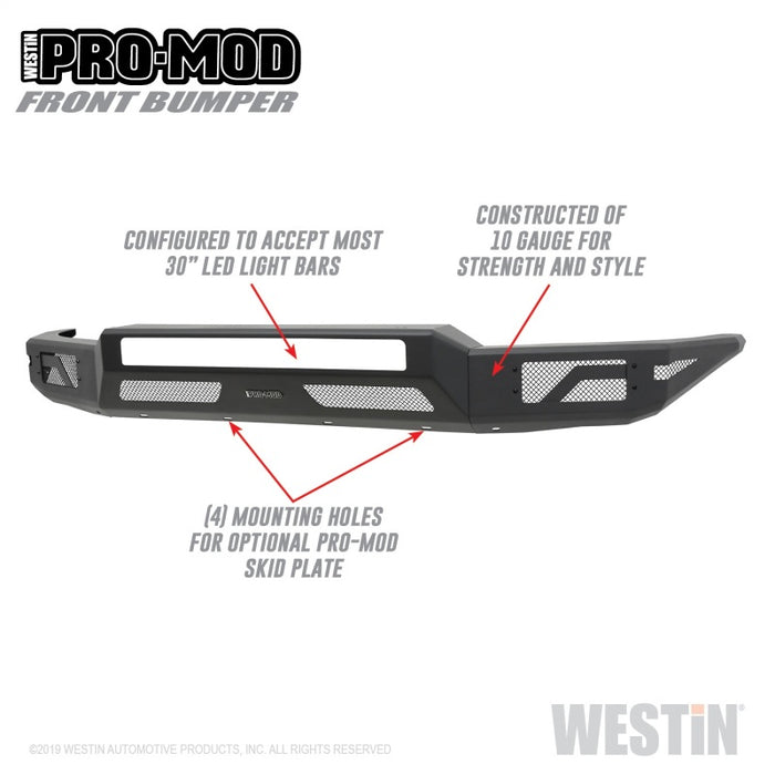 Westin 14-21 Toyota Tundra Pro-Mod Front Bumper - Tex. Blk Westin