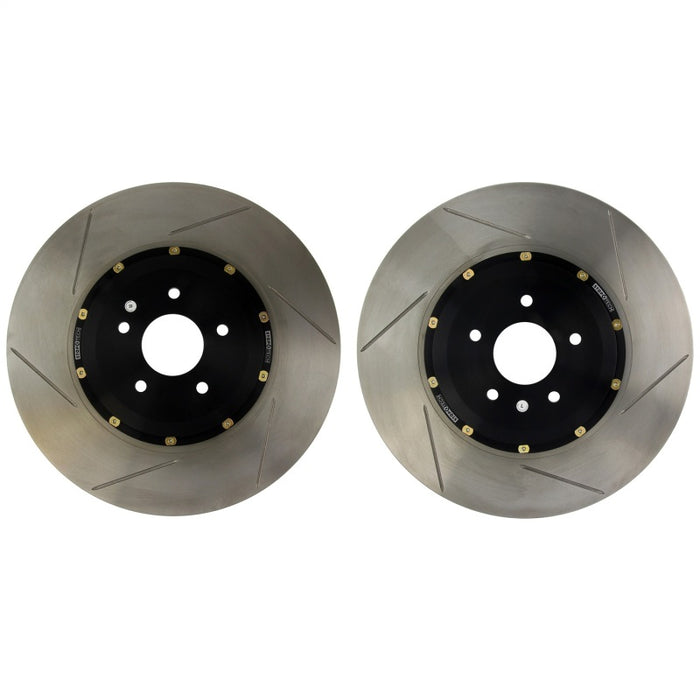 StopTech 09-11 Nissan GT-R AeroRotor 2pc Drilled Front Rotor (Pair) Stoptech