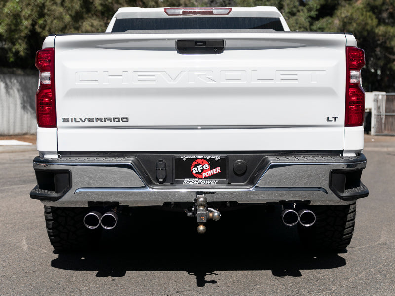 aFe Vulcan Series 3in-2-1/2in 304 SS Cat-Back 2019 GM Silverado / Sierra 1500 V8-5.3L w/ Black Tips aFe