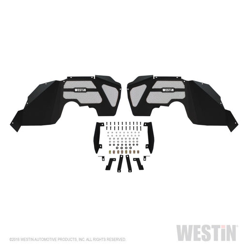 Westin 07-18 Jeep Wrangler JK Inner Fenders - Front - Textured Black Westin