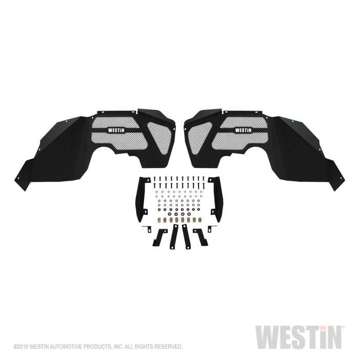 Westin 07-18 Jeep Wrangler JK Inner Fenders - Front - Textured Black Westin