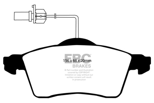 EBC 00 Volkswagen Eurovan 2.8 (ATE) with Wear Leads Greenstuff Front Brake Pads EBC