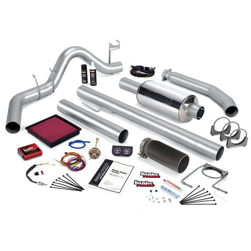 Banks Power 99-00 Dodge 5.9L Ext Cab Stinger System - SS Single Exhaust w/ Black Tip Banks Power