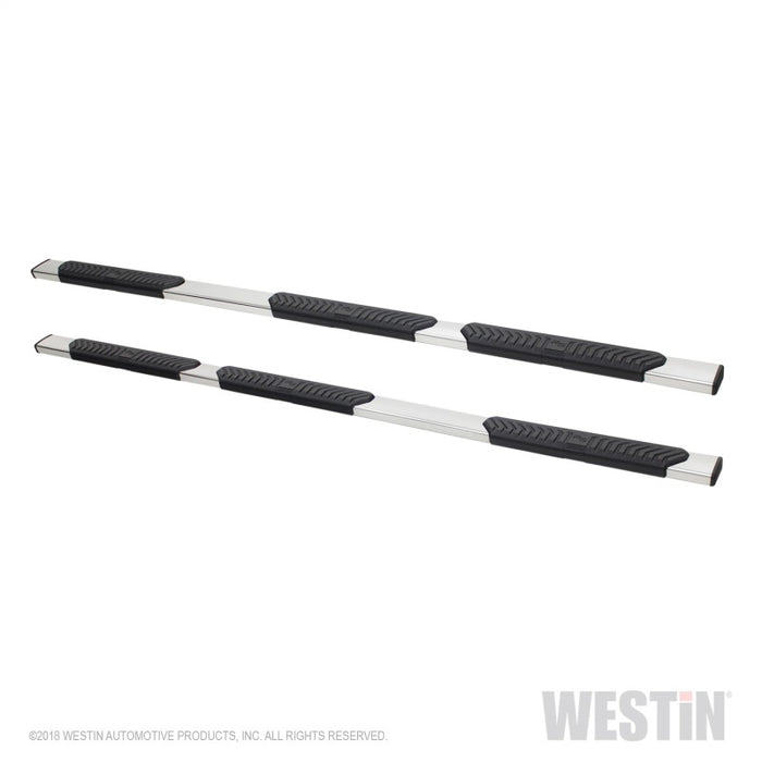 Westin 14-17 Chevrolet Silverado 1500 Double Cab 78.9in Bed R5 Nerf Step Bars - Polished Stainless Westin