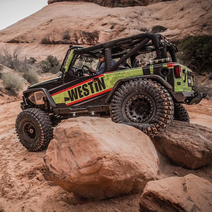 Westin/Snyper 07-17 Jeep Wrangler Tube Fenders - Rear - Textured Black Westin