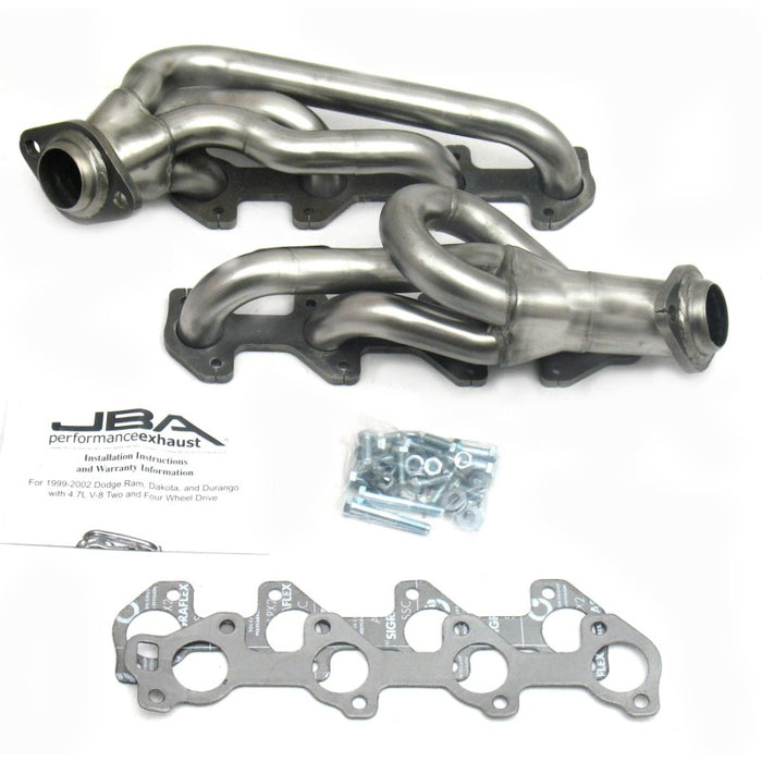 JBA 00-03 Dodge 4.7L PowerTech 1-1/2in Primary Raw 409SS Cat4Ward Header JBA