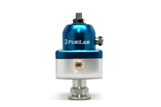 Fuelab 555 High Pressure Adjustable FPR Blocking 25-65 PSI (1) -8AN In (2) -8AN Out - Blue Fuelab