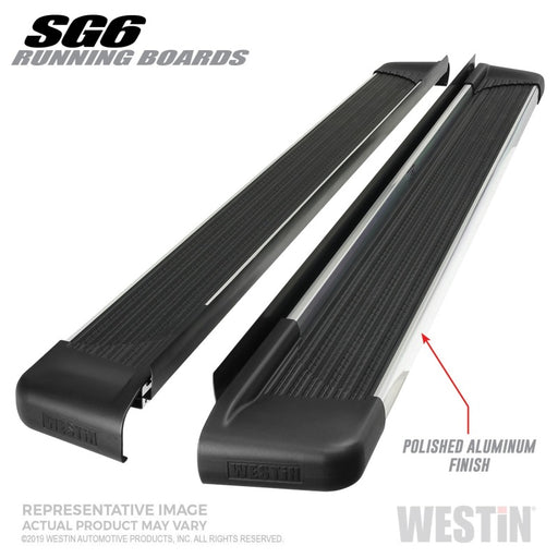 Westin SG6 Polished Aluminum Running Boards 74.25 in Westin