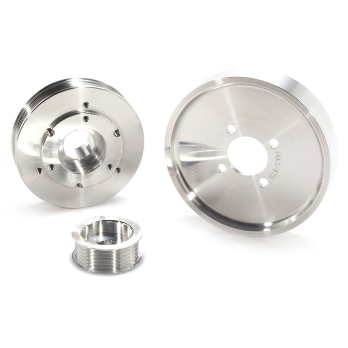 BBK 02-04 Mustang 4.6 GT Underdrive Pulley Kit - Lightweight CNC Billet Aluminum (3pc) BBK