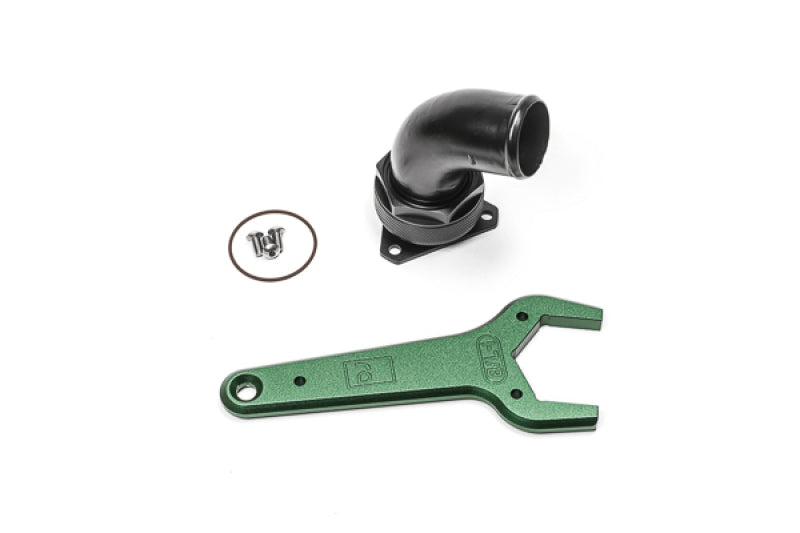 Radium Engineering FCST-X 3-Bolt Remote Mount Fill Neck - 24AN Elbow - 1.5in Barb Radium Engineering