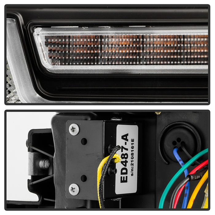 Spyder 20-23 Chevy Silverado 2500/3500 Proj Headlights - LED DRL - Black PRO-YD-CSHD20SI-SEQ-BK SPYDER