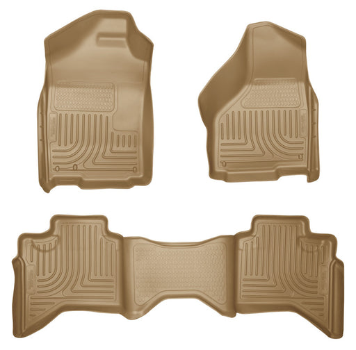 Husky Liners 03-08 Dodge Ram 1500/2500/3500 Quad Cab WeatherBeater Combo Tan Floor Liners Husky Liners