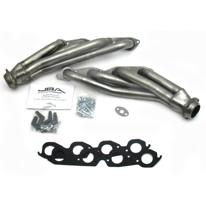 JBA 01-03 Gm Truck 8.1L BBC w/o EGR/A.I.R. 1-3/4in Primary Raw 409SS Cat4Ward Header JBA