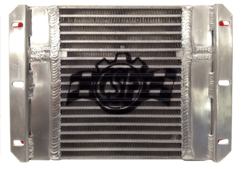 CSF Dual Fluid Bar & Plate HD Oil Cooler w/9in SPAL Fan (1/3 & 2/3 Partition) - 13.8in L x 10in H CSF