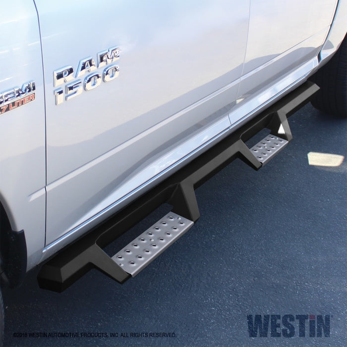 Westin 09-18 RAM 1500 Crew Cab HDX Stainless Drop Nerf Step Bars - Tex. Blk Westin