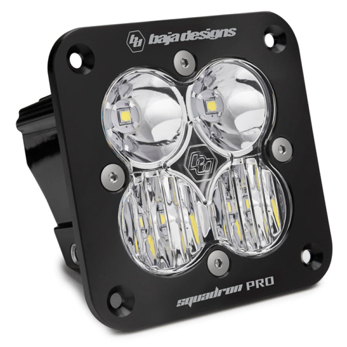 Baja Designs Squadron Pro Driving/Combo Pattern Flush Mount Black LED Light Pod - Clear Baja Designs