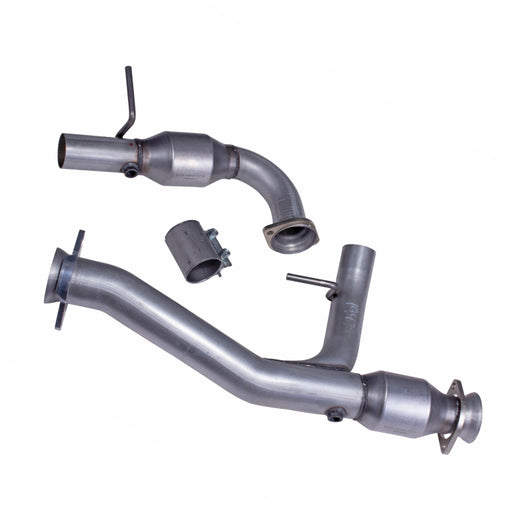 BBK 11-14 Ford F-150 Coyote 5.0 3in Short Exhaust Mid Y-Pipe w/ Catalytic Converters (For 1947) BBK