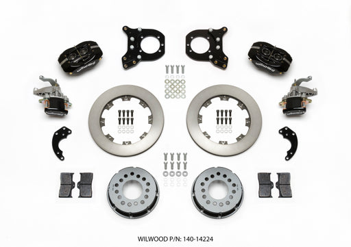 Wilwood Forged Dynalite P/S Rear Kit w/MC4 P-Brake Chev 12 Bolt w/Clip Eliminator