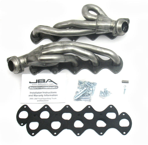 JBA 05-10 Ford F-Series 6.8L 3V V10 1-1/2in Primary Raw 409SS Cat4Ward Header JBA