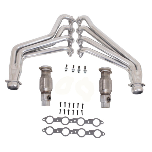 BBK 10-15 Camaro LS3 L99 Long Tube Exhaust Headers With Converters - 1-3/4 Silver Ceramic BBK