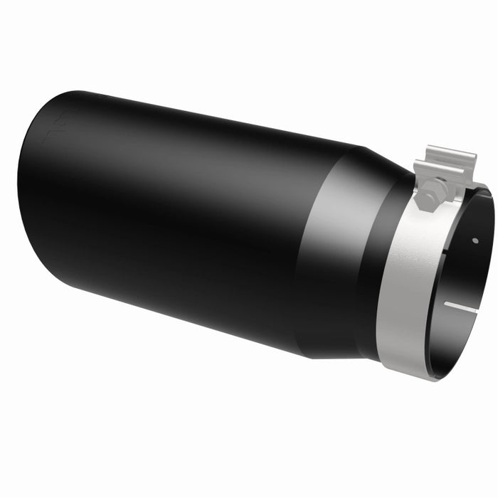 MagnaFlow Tip Stainless Black Coated Single Wall Round Single Outlet 6in Dia 5in Inlet 13in L Magnaflow