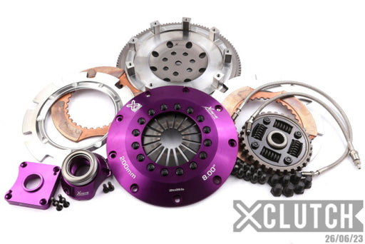 XClutch 1997 Mitsubishi Lancer EVO IV 2.0L 8in Twin Sprung Ceramic Clutch Kit XCLUTCH