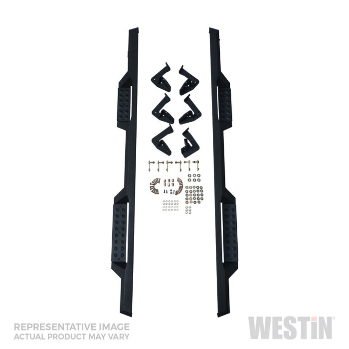 Westin/HDX 16-18 Nissan Titan XD Crew / 17-18 Titan Crew Cab Drop Nerf Step Bars - Textured Black Westin