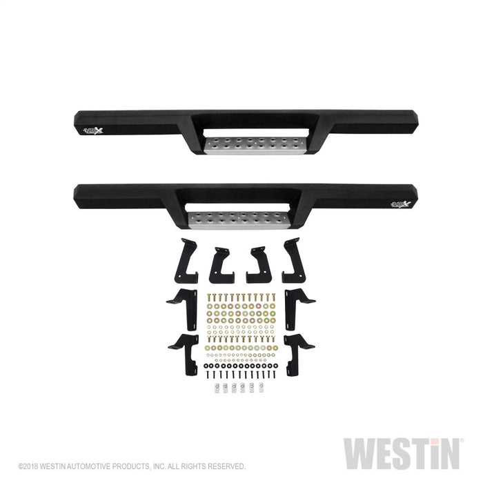 Westin 07-18 Jeep Wrangler JK 2dr. HDX Stainless Drop Nerf Step Bars - Tex. Blk Westin