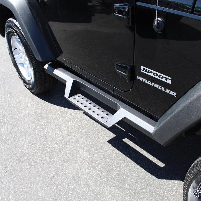 Westin/HDX 07-17 Jeep Wrangler 2Dr Drop Nerf Step Bars - Textured Black Westin
