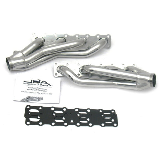 JBA 04-15 Nissan 5.6L VK56DE Oval Port 1-5/8in Primary Silver Ctd Cat4Ward Header JBA