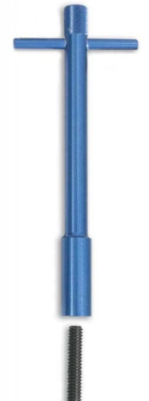 Moroso Valve Cover Wing Nuts - 1/4in-20 x 1-3/8in - Aluminum - Blue Powder Coat - 4 Pack Moroso