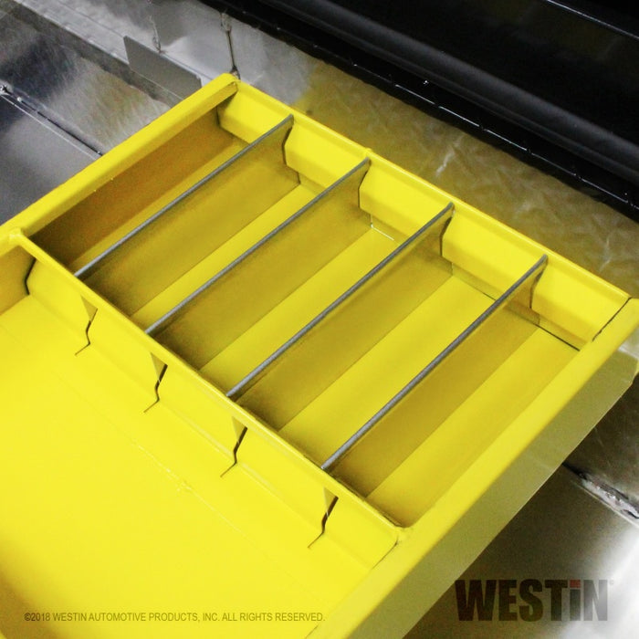 Westin/Brute 9in x 15in tray w/ 4 Silver Aluminum Dividers - Yellow Westin