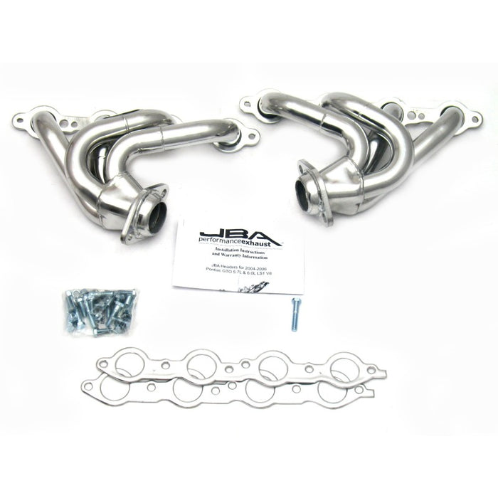JBA 04-06 Pontiac GTO 5.7/6.0L LS 1-5/8in Primary Silver Ctd Cat4Ward Header JBA