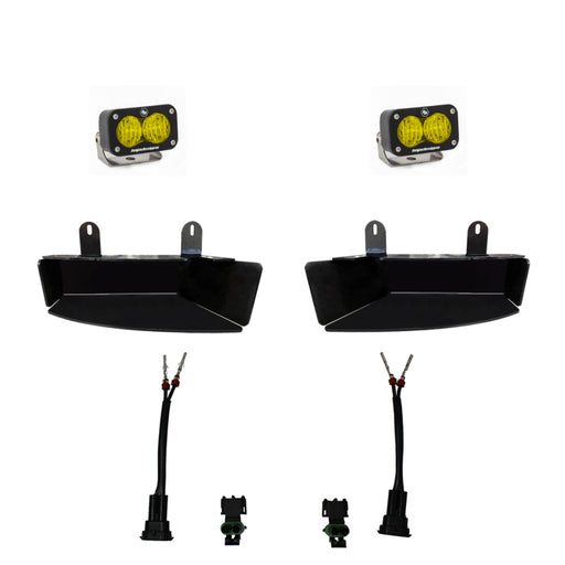 Baja Designs 2019+ Ram 2500/3500 S2 Wide Cornering Fog kit - Amber Baja Designs