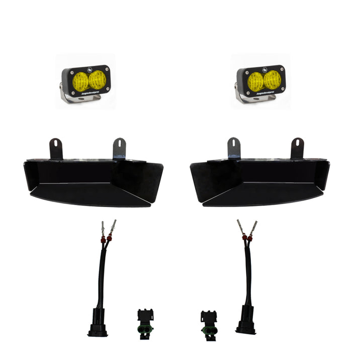 Baja Designs 2019+ Ram 2500/3500 S2 Wide Cornering Fog kit - Amber Baja Designs