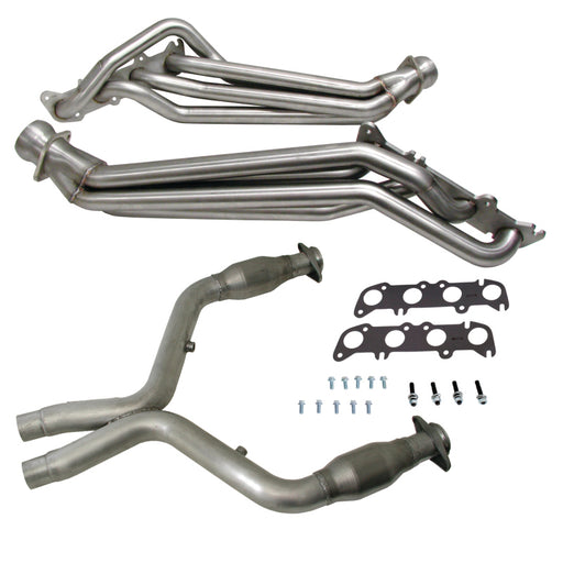 BBK 11-14 Ford Mustang GT 1-3/4 Long Tube Headers w/High Flow Catted X-Pipe (304 Stainless Steel) BBK