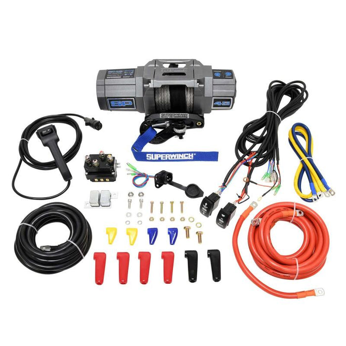 Superwinch 4500 LBS 12V DC 1/4in x 40ft Synthetic Rope Hawse Fairlead SP 45SR Winch Superwinch
