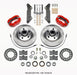 Wilwood Forged Dynalite-M Front Kit 11.88in 1 PC Rotor&Hub Red Cadillac 1957-60