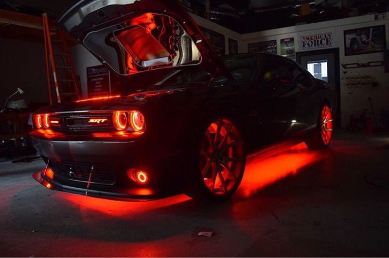 Oracle 15-21 Dodge Challenger Waterproof LED Fog Light Halo Kit - ColorSHIFT SEE WARRANTY ORACLE Lighting