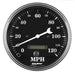 Auto Meter Gauge Speedo. 5in 120mph Elec. Prog. w/ LCD Odo Old Tyme Black AutoMeter